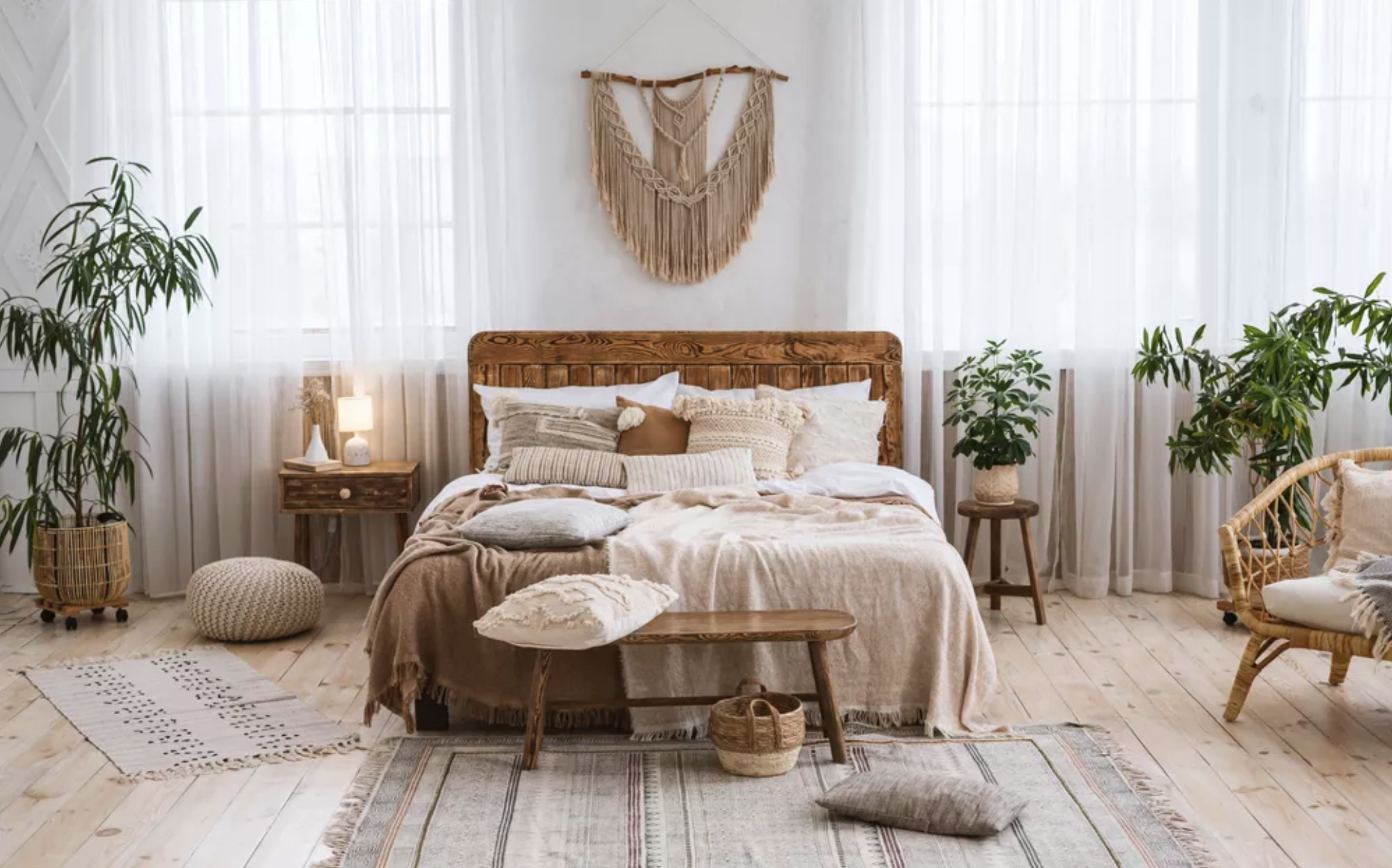 Boho Bohemian Interior Design Style Bedroom Decor