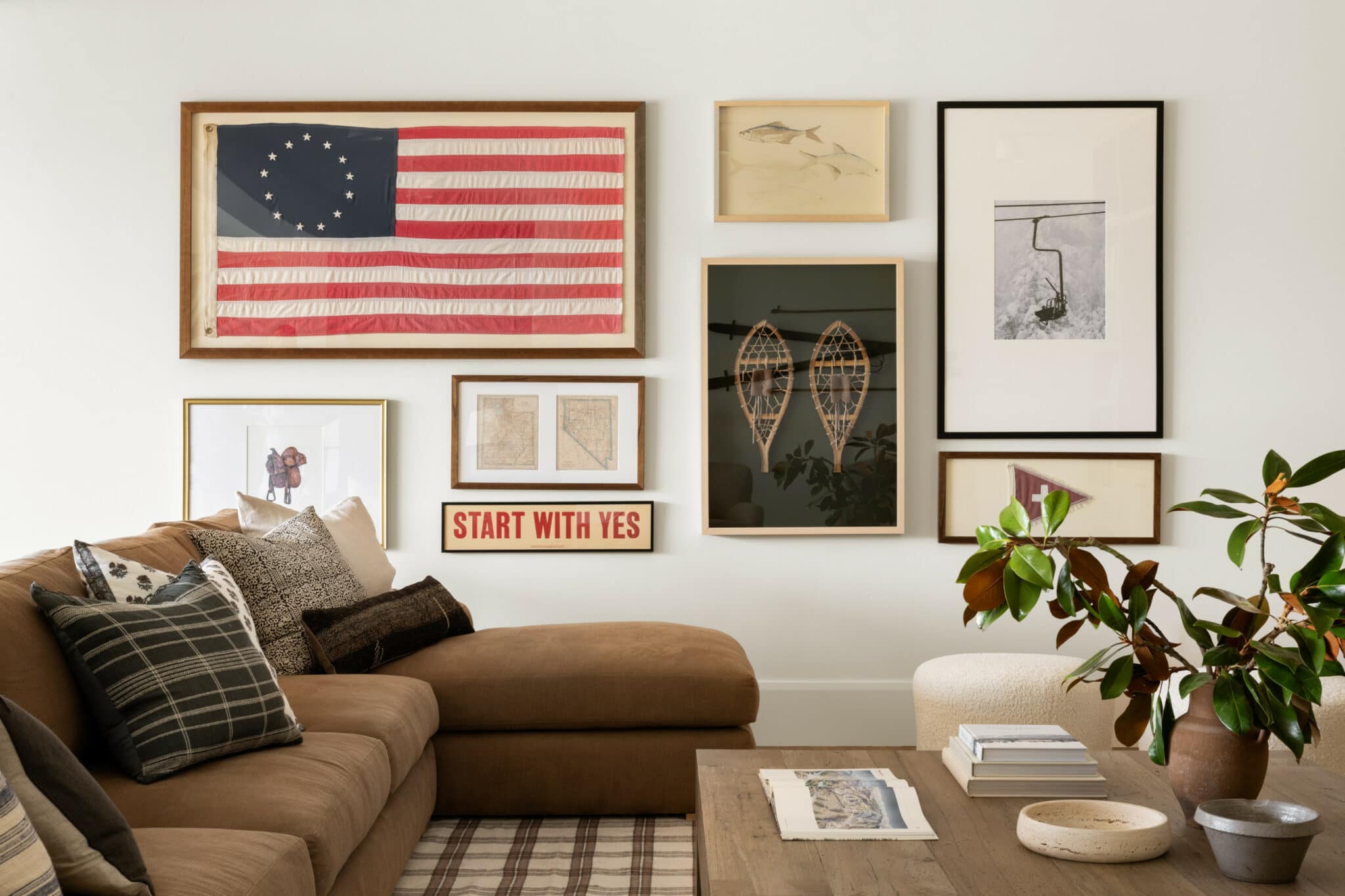 how to hang art