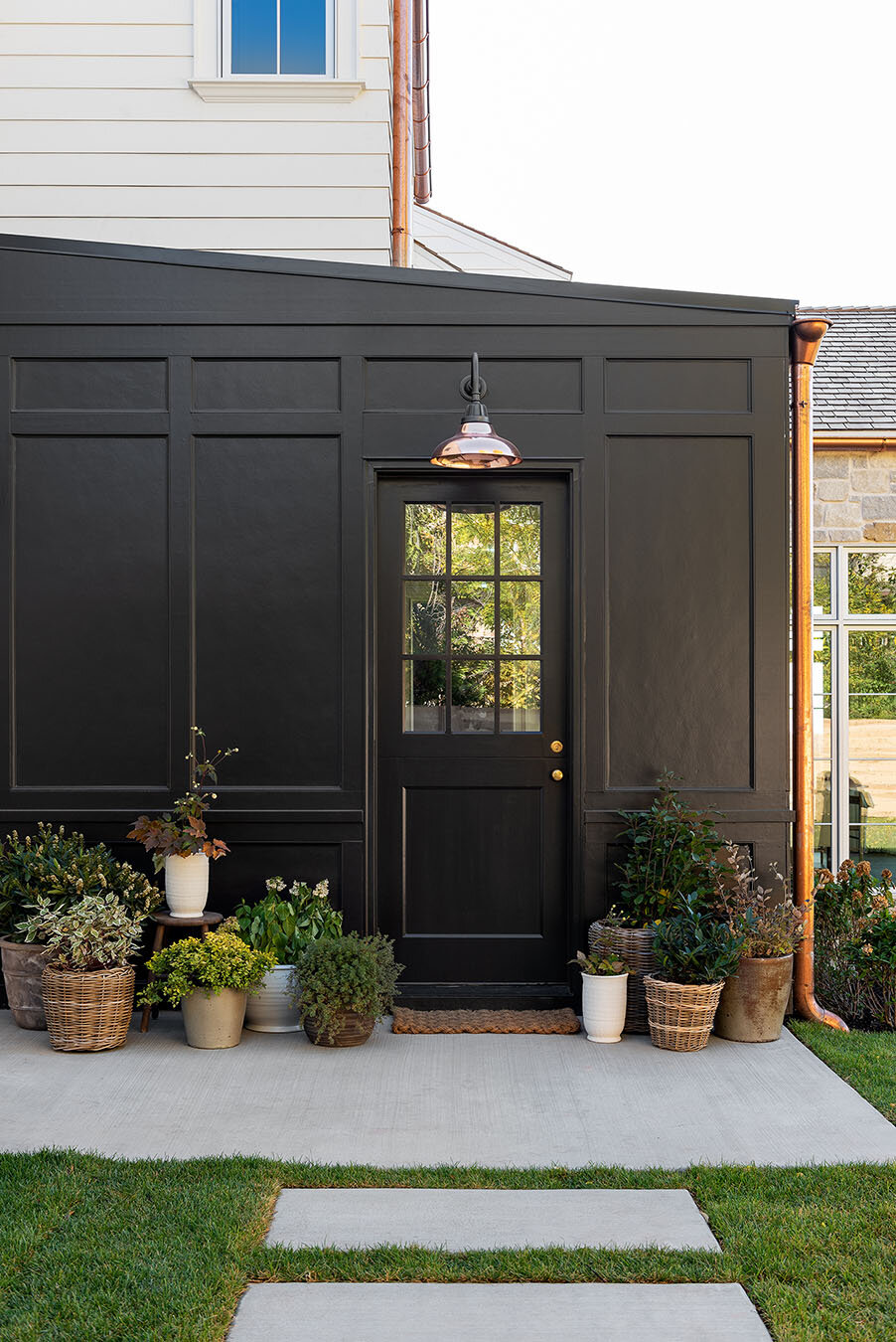 McGee Home Exterior Sherwin Williams Black Magic Paint