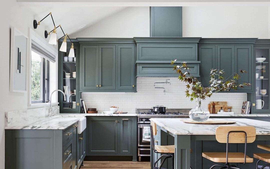Emily Henderson Sherwin Williams Pewter Green Paint Kitchen